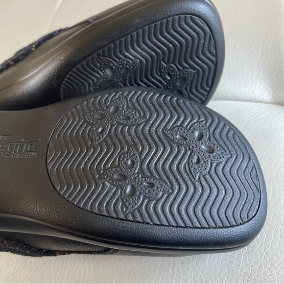 Alegria Kyah Black Leather Mule Knit Trim Comfort KYA-7630 Faux Fur Lining 35 - Picture 7 of 16